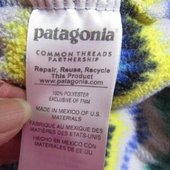 PATAGONIA SYNCHILLA Timber Twist Aztec Southwest Fleece Pullover Gorpcore  XXS - Picture 11 of 13